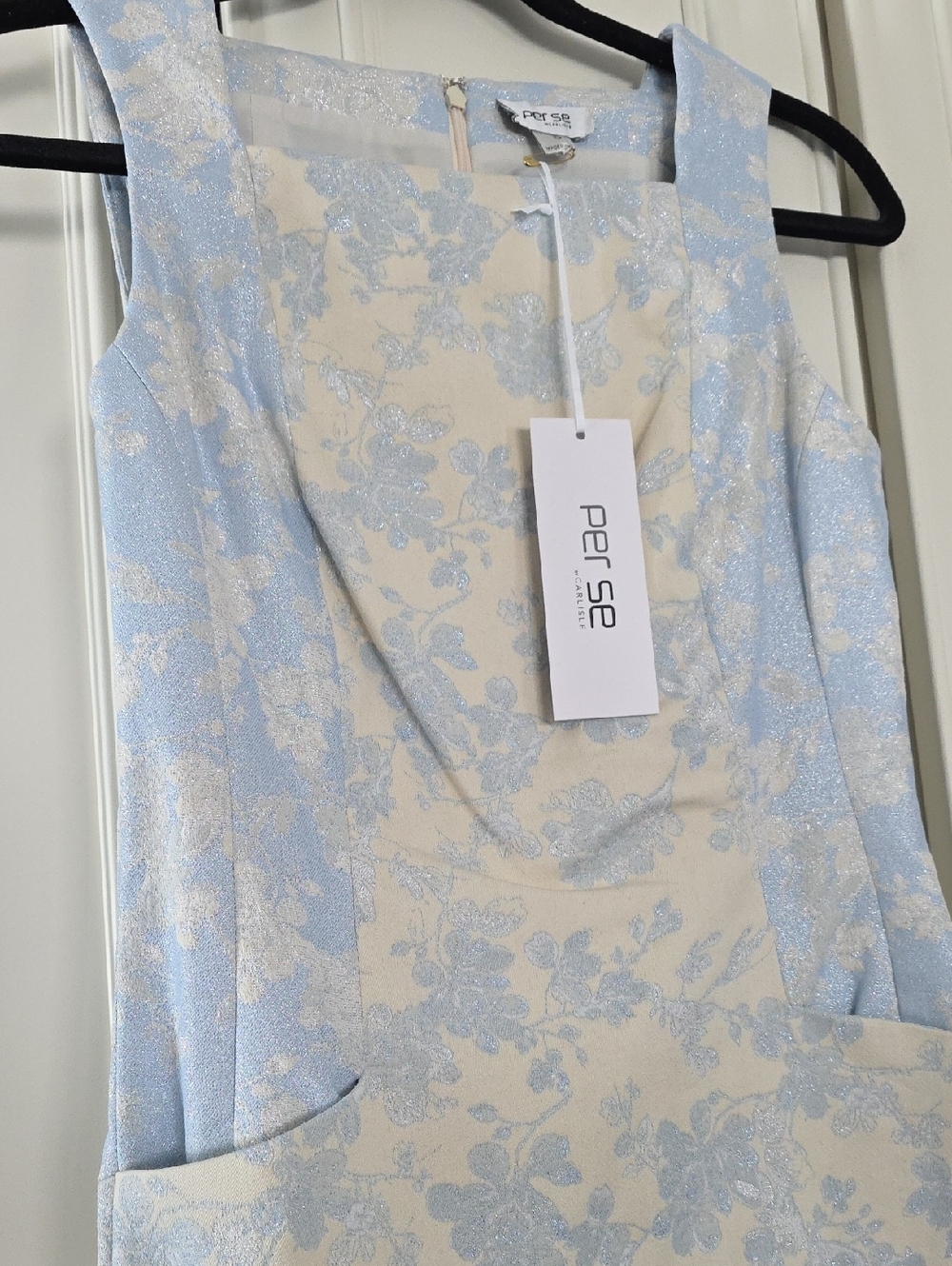 NWT PER SE | $250 Jacquard Floral Sheath Dress - Picture 3 of 10
